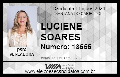 Candidato LUCIENE SOARES 2024 - SANTANA DO CARIRI - Eleições