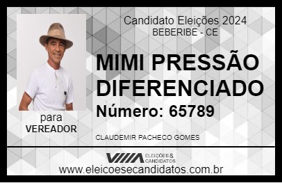 Candidato MIMI DO CHORÓ 2024 - BEBERIBE - Eleições