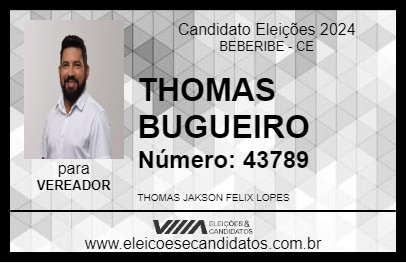 Candidato THOMAS BUGUEIRO 2024 - BEBERIBE - Eleições