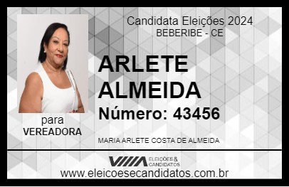 Candidato ARLETE ALMEIDA 2024 - BEBERIBE - Eleições