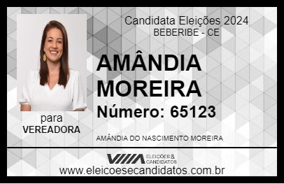 Candidato AMÂNDIA MOREIRA 2024 - BEBERIBE - Eleições