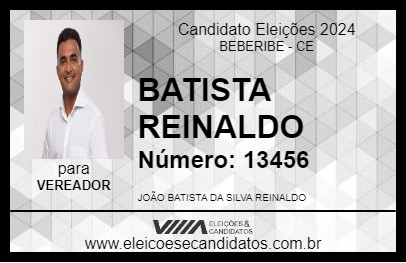 Candidato BATISTA REINALDO 2024 - BEBERIBE - Eleições