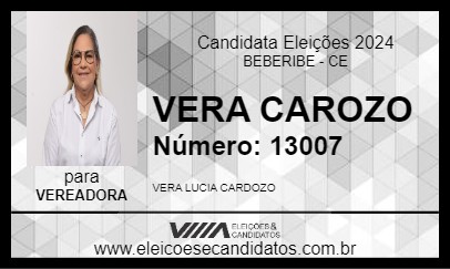 Candidato VERA CARDOZO 2024 - BEBERIBE - Eleições