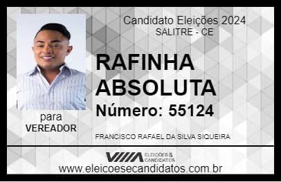 Candidato RAFINHA ABSOLUTA 2024 - SALITRE - Eleições