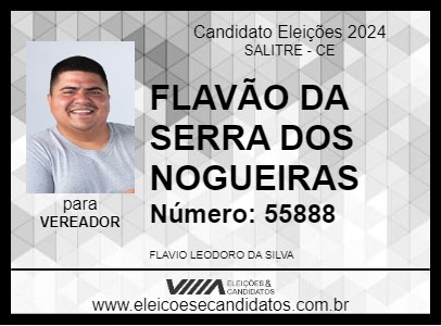 Candidato FLAVÃO DA SERRA DOS NOGUEIRAS 2024 - SALITRE - Eleições