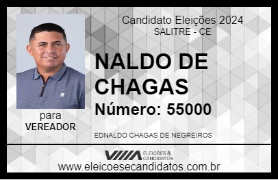 Candidato NALDO DE CHAGAS 2024 - SALITRE - Eleições