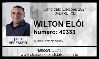 Candidato WILTON ELÓI 2024 - SALITRE - Eleições