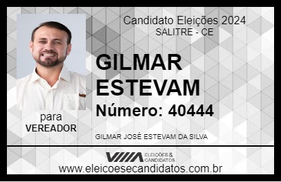 Candidato GILMAR ESTEVAM 2024 - SALITRE - Eleições