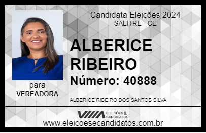 Candidato ALBERICE RIBEIRO 2024 - SALITRE - Eleições