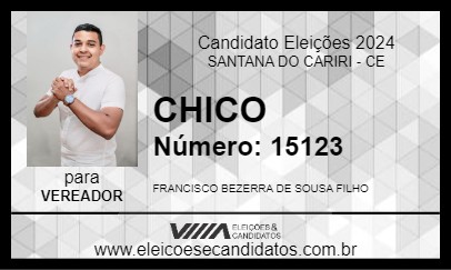 Candidato CHICO 2024 - SANTANA DO CARIRI - Eleições