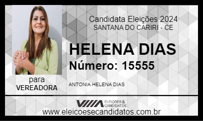 Candidato HELENA DIAS 2024 - SANTANA DO CARIRI - Eleições