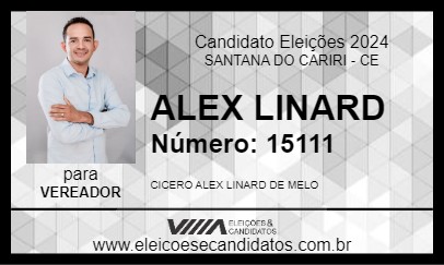 Candidato ALEX LINARD 2024 - SANTANA DO CARIRI - Eleições