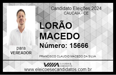 Candidato LORÃO MACEDO 2024 - CAUCAIA - Eleições