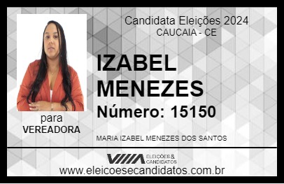 Candidato IZABEL MENEZES 2024 - CAUCAIA - Eleições