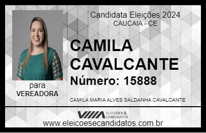 Candidato CAMILA CAVALCANTE 2024 - CAUCAIA - Eleições