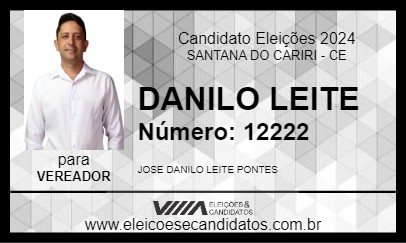 Candidato DANILO LEITE 2024 - SANTANA DO CARIRI - Eleições