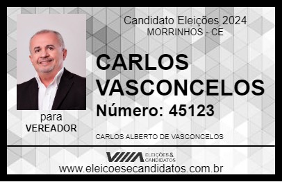 Candidato CARLOS VASCONCELOS 2024 - MORRINHOS - Eleições