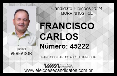 Candidato FRANCISCO CARLOS 2024 - MORRINHOS - Eleições