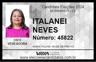 Candidato ITALANEI NEVES 2024 - MORRINHOS - Eleições