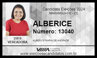 Candidato ALBERICE 2024 - MARANGUAPE - Eleições