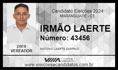 Candidato IRMÃO LAERTE 2024 - MARANGUAPE - Eleições