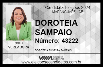 Candidato DOROTEIA SAMPAIO 2024 - MARANGUAPE - Eleições