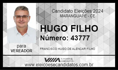 Candidato HUGO FILHO 2024 - MARANGUAPE - Eleições