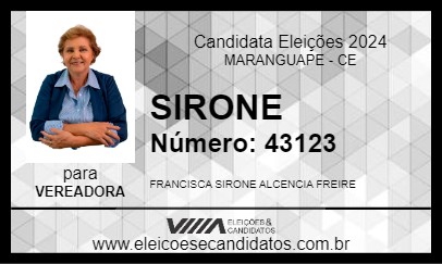 Candidato SIRONE 2024 - MARANGUAPE - Eleições