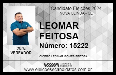 Candidato LEOMAR FEITOSA 2024 - NOVA OLINDA - Eleições