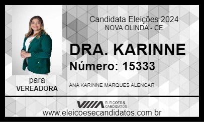 Candidato DRA. KARINNE 2024 - NOVA OLINDA - Eleições