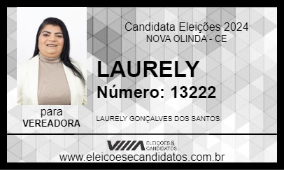 Candidato LAURELY 2024 - NOVA OLINDA - Eleições