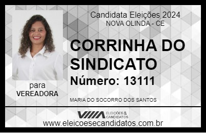 Candidato CORRINHA DO SINDICATO 2024 - NOVA OLINDA - Eleições