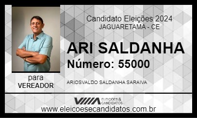 Candidato ARI SALDANHA 2024 - JAGUARETAMA - Eleições