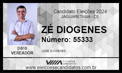 Candidato ZÉ DIOGENES 2024 - JAGUARETAMA - Eleições