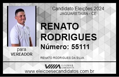 Candidato RENATO RODRIGUES 2024 - JAGUARETAMA - Eleições