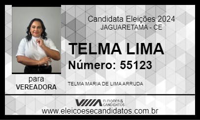 Candidato TELMA LIMA 2024 - JAGUARETAMA - Eleições