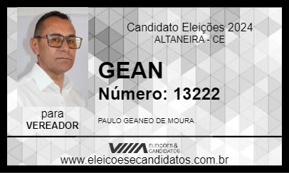 Candidato GEAN 2024 - ALTANEIRA - Eleições