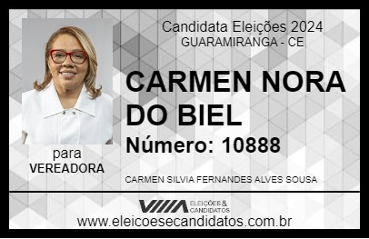 Candidato CARMEN NORA DO BIEL 2024 - GUARAMIRANGA - Eleições