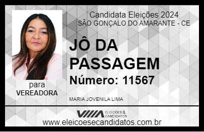 Candidato JÔ DA PASSAGEM 2024 - SÃO GONÇALO DO AMARANTE - Eleições