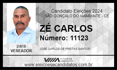 Candidato ZÉ CARLOS 2024 - SÃO GONÇALO DO AMARANTE - Eleições