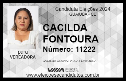 Candidato CACILDA FONTOURA 2024 - GUAIÚBA - Eleições