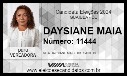 Candidato DAYSIANE MAIA 2024 - GUAIÚBA - Eleições