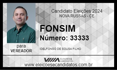 Candidato FONSIM 2024 - NOVA RUSSAS - Eleições