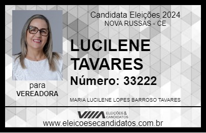 Candidato LUCILENE TAVARES 2024 - NOVA RUSSAS - Eleições