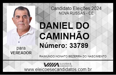 Candidato DANIEL DO CAMINHÃO 2024 - NOVA RUSSAS - Eleições