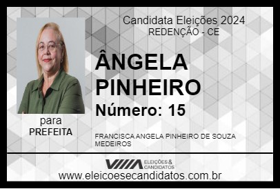 Candidato ÂNGELA PINHEIRO 2024 - REDENÇÃO - Eleições