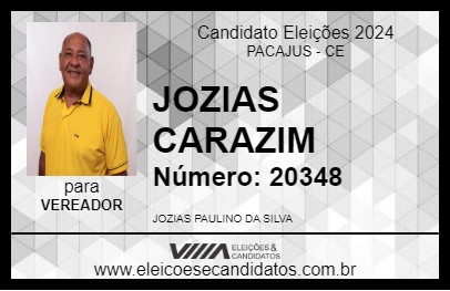 Candidato JOZIAS CARAZIM 2024 - PACAJUS - Eleições