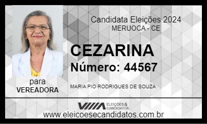 Candidato CEZARINA 2024 - MERUOCA - Eleições