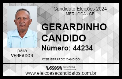 Candidato GERARDINHO CANDIDO 2024 - MERUOCA - Eleições