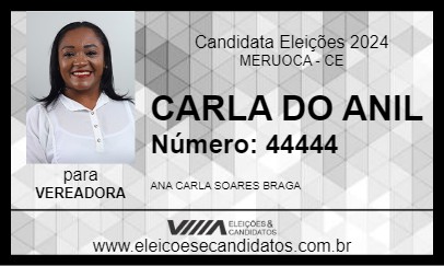 Candidato CARLA DO ANIL 2024 - MERUOCA - Eleições